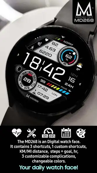 Play MD268: Digital watch face  and enjoy MD268: Digital watch face with UptoPlay
