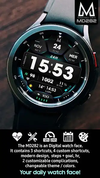 Play MD282: Digital watch face  and enjoy MD282: Digital watch face with UptoPlay