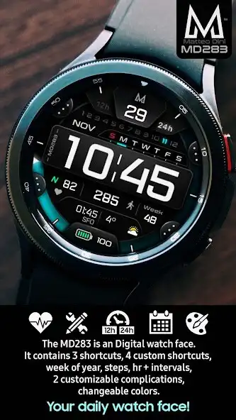 Play MD283: Digital watch face  and enjoy MD283: Digital watch face with UptoPlay