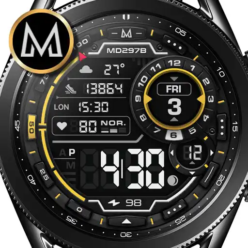 Play MD297B: Digital watch face APK