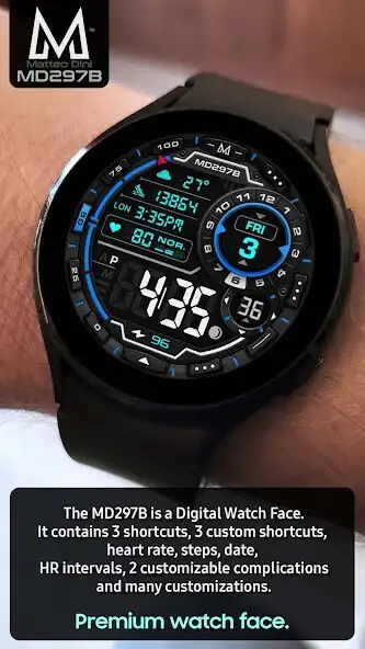 Play MD297B: Digital watch face as an online game MD297B: Digital watch face with UptoPlay