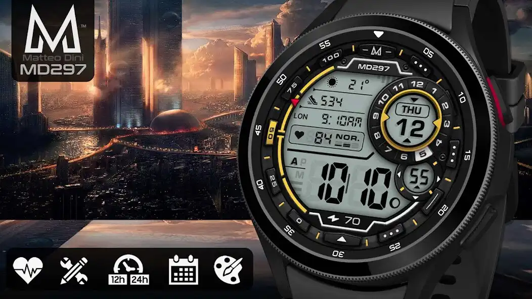 Play MD297: Digital watch face  and enjoy MD297: Digital watch face with UptoPlay