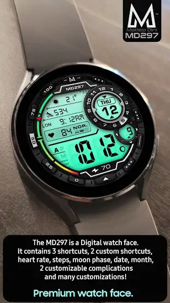 Play MD297: Digital watch face as an online game MD297: Digital watch face with UptoPlay