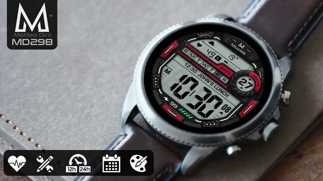 Play MD298: Digital watch face  and enjoy MD298: Digital watch face with UptoPlay