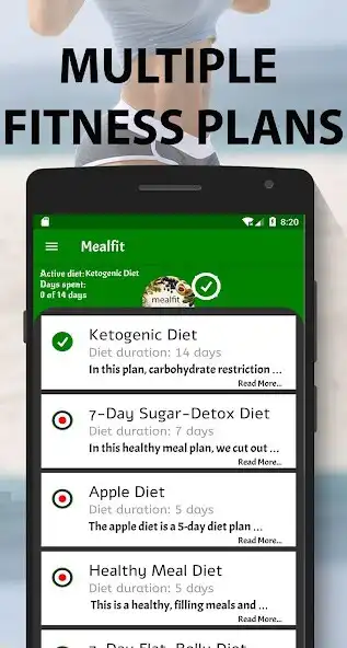 Play Mealfit -Diet for weight  fat loss,flat tummy as an online game Mealfit -Diet for weight  fat loss,flat tummy with UptoPlay