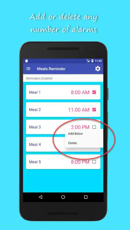 Play Meals Reminder