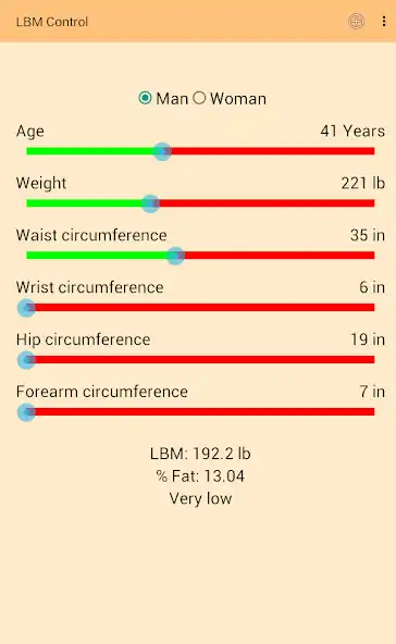 Play Measure body fat (LBM Control)  and enjoy Measure body fat (LBM Control) with UptoPlay