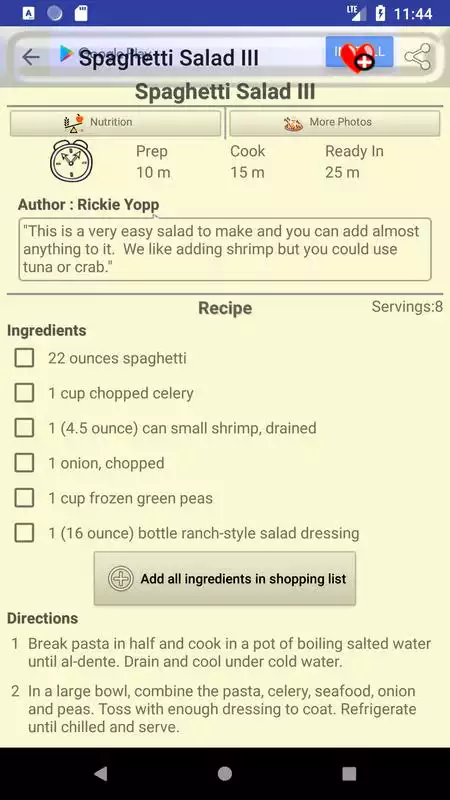 Play Meat and Seafood Salad Recipes