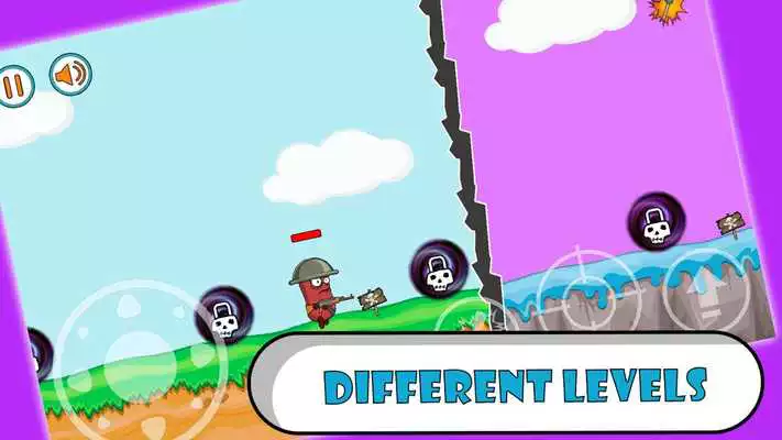Play Meat Attack.Sausage warrior.War game.Run!Fight!