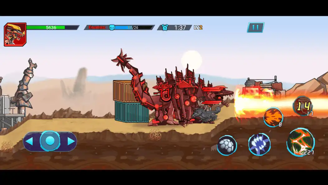 Play Mech Battle: Jurassic Dinosaur as an online game Mech Battle: Jurassic Dinosaur with UptoPlay