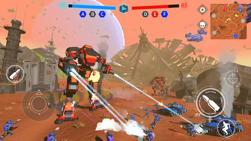 Play Mech War：Robot Combat FPS Game as an online game Mech War：Robot Combat FPS Game with UptoPlay