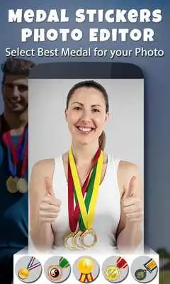 Play Medal Stickers Photo Editor