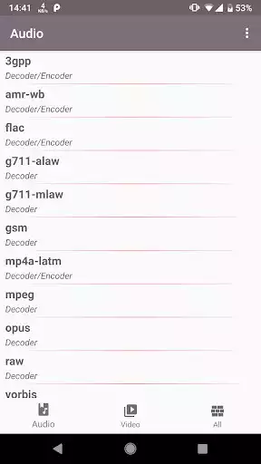 Play Media Codec Info as an online game Media Codec Info with UptoPlay