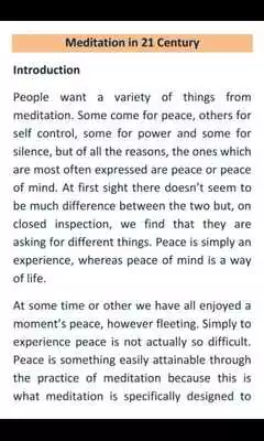 Play Meditation in 21 century