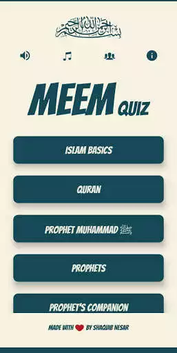 Play Meem Quiz (Islamic Quiz) as an online game Meem Quiz (Islamic Quiz) with UptoPlay