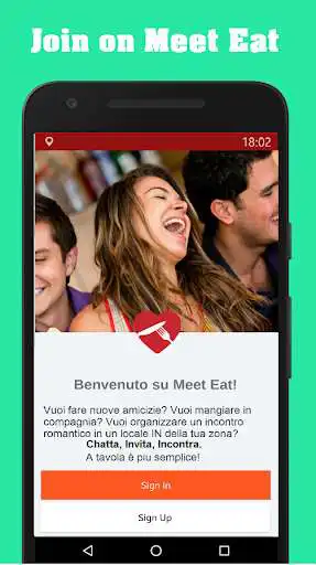 Play MeetEat - Chat & Dating New People  and enjoy MeetEat - Chat & Dating New People with UptoPlay