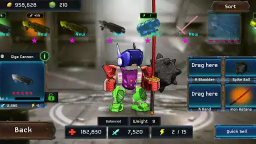 MegaBots Battle Arena: Build Fighter Robot online game with UptoPlay