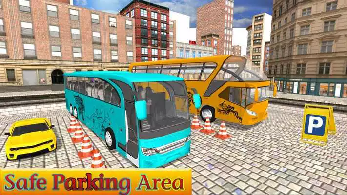 Play Mega Coach Bus Parking: Driving schoolbus drive