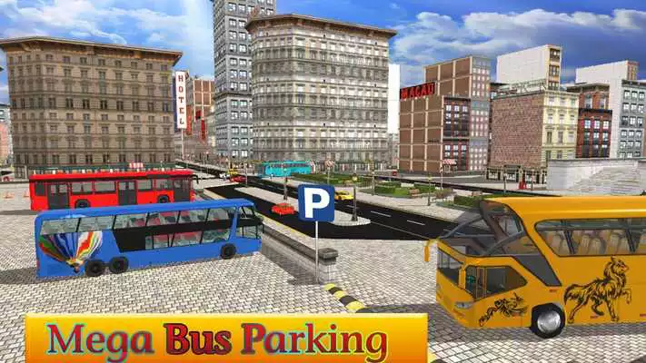 Play Mega Coach Bus Parking: Driving schoolbus drive