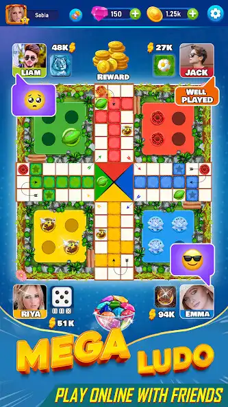 Play Mega Ludo Online ・Voice Ludo as an online game Mega Ludo Online ・Voice Ludo with UptoPlay