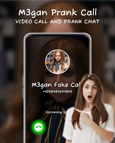 Play Megan Fake Call – M3gan Prank  and enjoy Megan Fake Call – M3gan Prank with UptoPlay