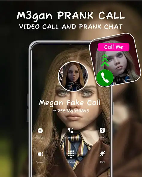 Play Megan Fake Call – M3gan Prank as an online game Megan Fake Call – M3gan Prank with UptoPlay