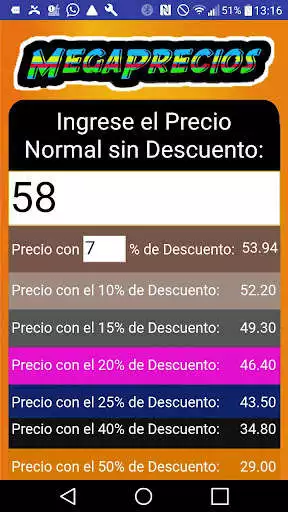 Play Megaprecios Calcula Descuentos