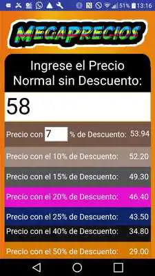 Play Megaprecios Calcula Descuentos