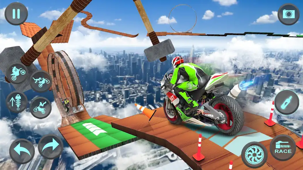 Play Mega Ramp Bike Stunts Games 3D  and enjoy Mega Ramp Bike Stunts Games 3D with UptoPlay