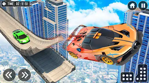 Play Mega Ramp Car Stunt Games 3D as an online game Mega Ramp Car Stunt Games 3D with UptoPlay