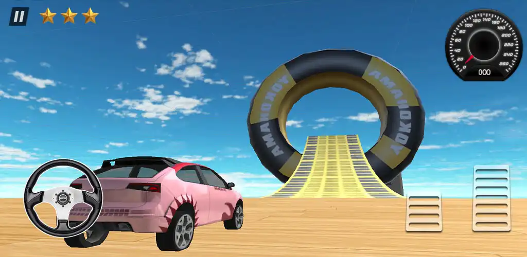 Play Mega Ramp Crazy Car Stunts as an online game Mega Ramp Crazy Car Stunts with UptoPlay