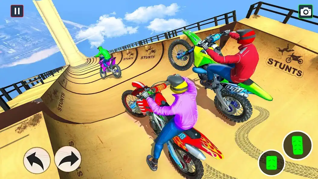 Play Mega Ramp Stunt Bike Game as an online game Mega Ramp Stunt Bike Game with UptoPlay