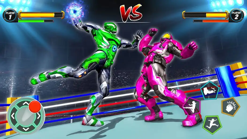 Play Mega Robot Ring Fighting Game as an online game Mega Robot Ring Fighting Game with UptoPlay