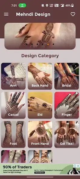 Play Mehndi Design 2023 as an online game Mehndi Design 2023 with UptoPlay