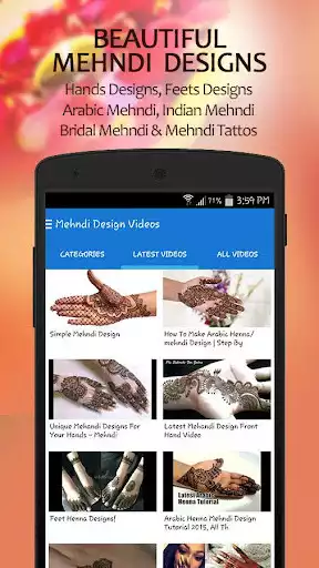 Play Mehndi Design Videos
