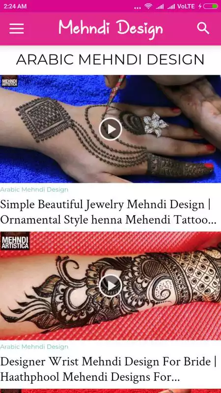 Play Mehndi Design Videos