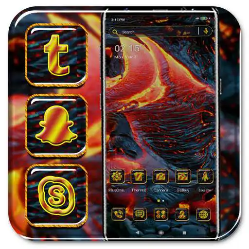 Play Melted Lava Theme Launcher APK