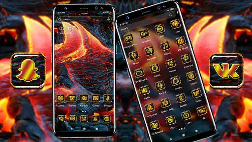 Play Melted Lava Theme Launcher  and enjoy Melted Lava Theme Launcher with UptoPlay