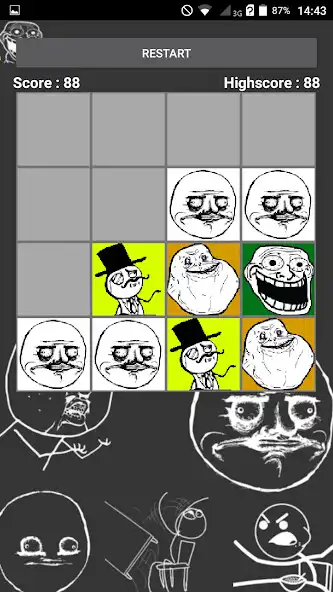 Play Meme 2048 as an online game Meme 2048 with UptoPlay