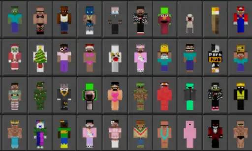 Play Meme Skins Pack Mod for Minecraft PE  and enjoy Meme Skins Pack Mod for Minecraft PE with UptoPlay