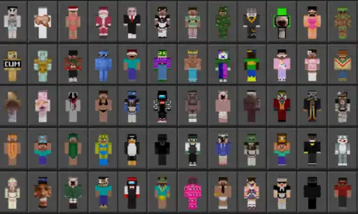 Play Meme Skins Pack Mod for Minecraft PE as an online game Meme Skins Pack Mod for Minecraft PE with UptoPlay