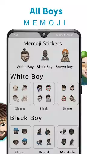 Play Memoji Stickers For whatsApp as an online game Memoji Stickers For whatsApp with UptoPlay