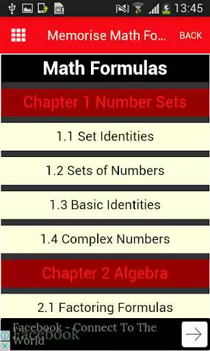 Play Memorise Math Formula List