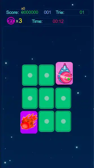 Play Memory Cards Match - Planets as an online game Memory Cards Match - Planets with UptoPlay