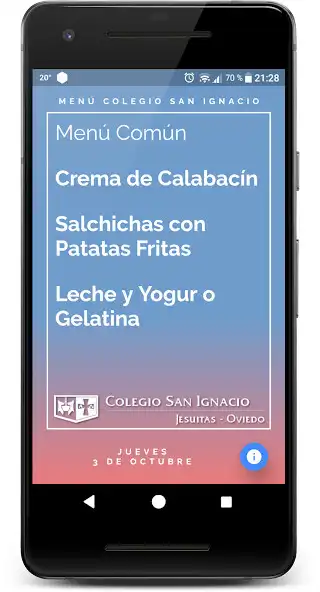 Play Menú Colegio San Ignacio  and enjoy Menú Colegio San Ignacio with UptoPlay