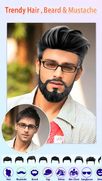 Play Men Photo Editor - HairStyles,Moustache,Sunglasses as an online game Men Photo Editor - HairStyles,Moustache,Sunglasses with UptoPlay