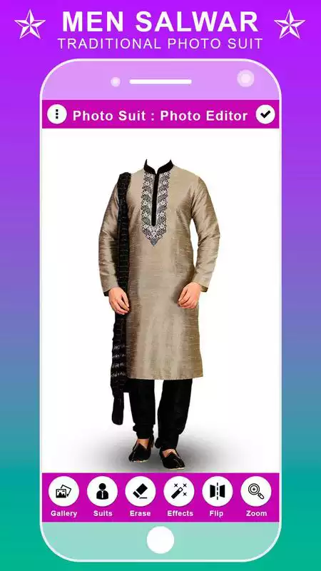 Play Men Salwar Suit Man Traditional Dress Photo Editor