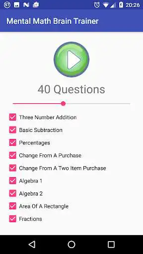 Play Mental Maths Brain Trainer as an online game Mental Maths Brain Trainer with UptoPlay