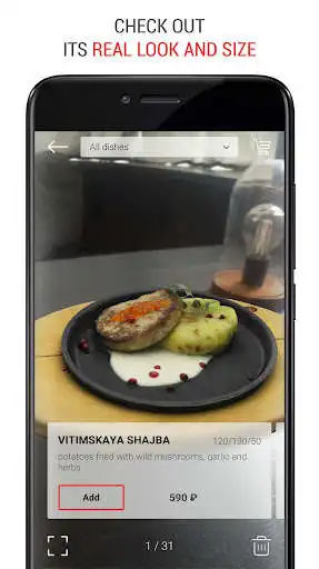 Play APK Menu AR Augmented Reality Food  and enjoy Menu AR Augmented Reality Food with UptoPlay com.Click.menuAR