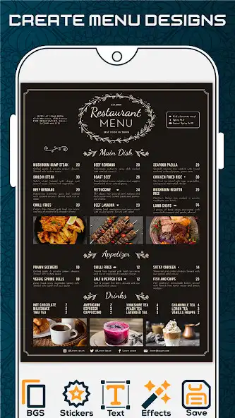 Play Menu Maker - Vintage Design as an online game Menu Maker - Vintage Design with UptoPlay